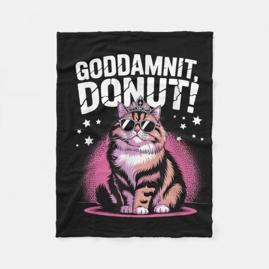 Couverture Polaire Diable de beignet drôle Princesse Chat Gles (Devant)