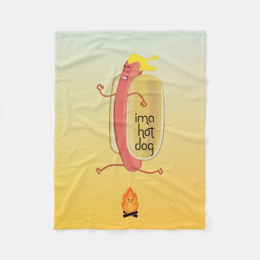 Couverture Polaire Diable de Hot Dog (Devant)
