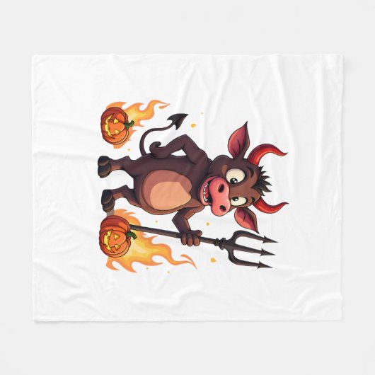 Couverture Polaire Diable Vache mal (Devant (Horizontal))