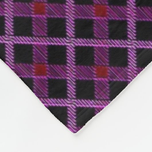 Couverture Polaire Diagonal Plaid1a foncé (Coin)