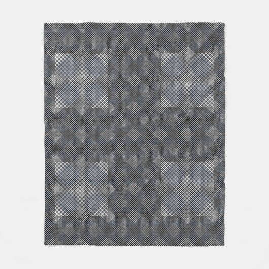 Couverture Polaire Diagonale 2tones du motif Checker.bx4x4 BLK BG (Devant)
