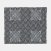 Couverture Polaire Diagonale 2tones du motif Checker.bx4x4 BLK BG (Devant (Horizontal))
