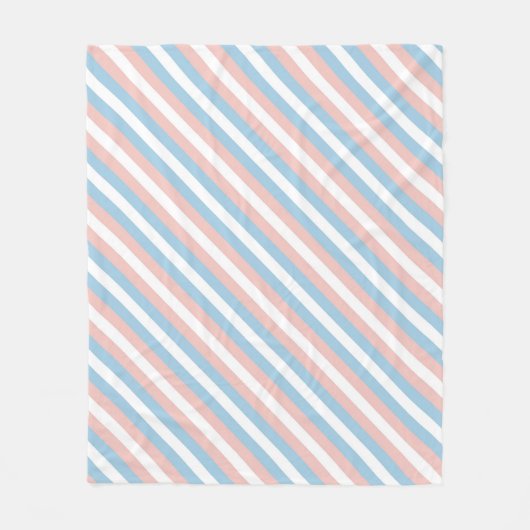 Couverture Polaire Diagonale rose, bleu et blanc (Devant)