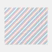 Couverture Polaire Diagonale rose, bleu et blanc (Devant (Horizontal))