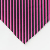 Couverture Polaire Diagonale rose chaud et noire (Coin)