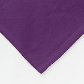 Couverture Polaire Diamant Profond Violet, Bordure Blanche Gras (Coin)