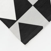 Couverture Polaire Diamant Rhombus blanc noir (Coin)