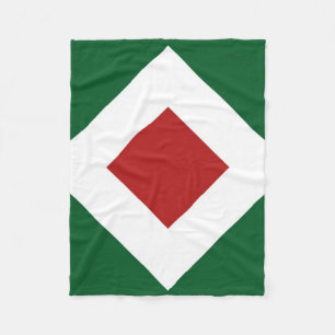 Couverture Polaire Diamant rouge, Téméraire blanc sur Vert