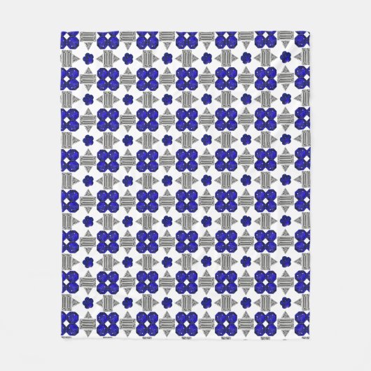 Couverture Polaire Diamant Sapphire Gemstone Art, Bleu (Devant)