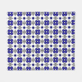 Couverture Polaire Diamant Sapphire Gemstone Art, Bleu (Devant (Horizontal))