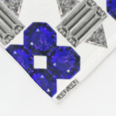 Couverture Polaire Diamant Sapphire Gemstone Art, Bleu (Coin)