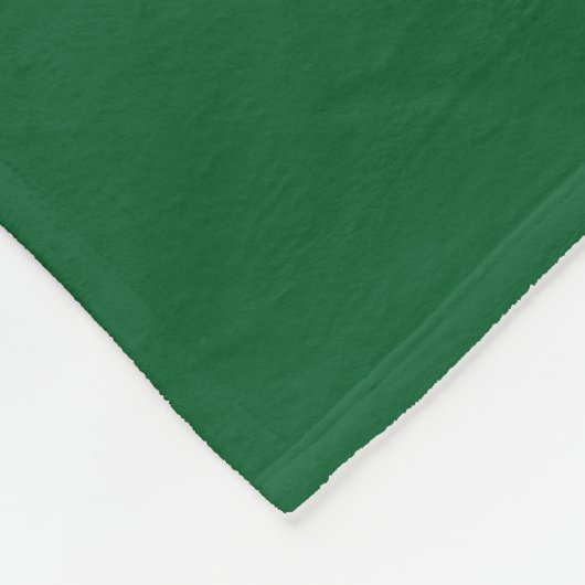 Couverture Polaire Diamant Vert, Bordure Blanche Gras (Coin)