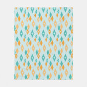 Couverture Polaire Diamants Atomique du milieu du siècle Aqua, Turquo (Devant)