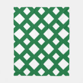 Couverture Polaire Diamants blancs sur vert (Devant)