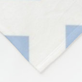 Couverture Polaire Diamants bleu clair sur blanc (Coin)