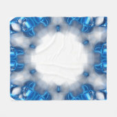 Couverture Polaire Diamants bleus (Devant (Horizontal))