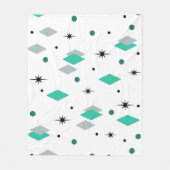 Couverture Polaire Diamants de l'âge spatial Turquoise Blanc (Devant)