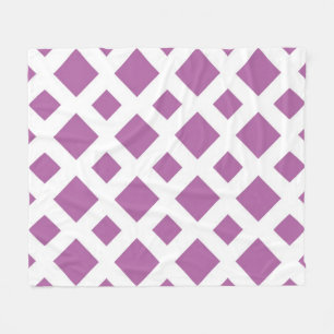 Couverture Polaire Diamants de lavande sur blanc