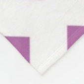 Couverture Polaire Diamants de lavande sur blanc (Coin)