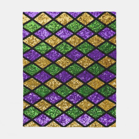 Couverture Polaire Diamants de paillettes scintillants, arrière - pla (Devant)