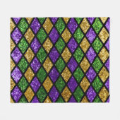 Couverture Polaire Diamants de paillettes scintillants, arrière - pla (Devant (Horizontal))