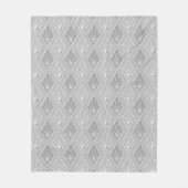 Couverture Polaire Diamants gris et blanc Motif Art déco (Devant)