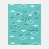 Couverture Polaire Diamants modernes du milieu du siècle Aquamarine (Devant)