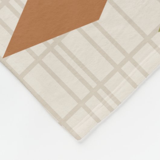 Couverture Polaire Diamants modernes du milieu du siècle Nature Tons (Coin)