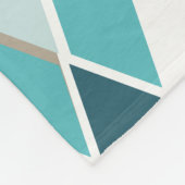 Couverture Polaire Diamants modernes du milieu du siècle (Turquoise) (Coin)