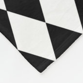 Couverture Polaire Diamants Noir Et Blanc (Coin)