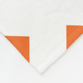 Couverture Polaire Diamants orange sur blanc (Coin)