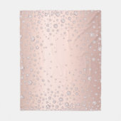 Couverture Polaire diamants roses en or blush glamour (Devant)