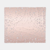 Couverture Polaire diamants roses en or blush glamour (Devant (Horizontal))