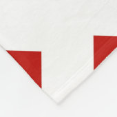 Couverture Polaire Diamants rouges sur blanc (Coin)