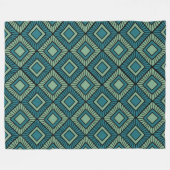 Couverture Polaire Diamants triés - Turquoise (Devant (Horizontal))