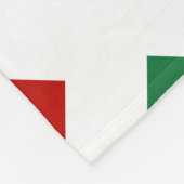 Couverture Polaire Diamants verts et rouges sur blanc (Coin)