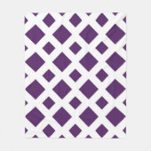 Couverture Polaire Diamants violets sur blanc (Devant)