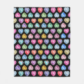Couverture Polaire Diamond Heart Aquarelle Motif mignon Pastel Girly (Devant)