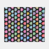 Couverture Polaire Diamond Heart Aquarelle Motif mignon Pastel Girly (Devant (Horizontal))