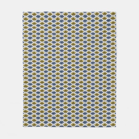 Couverture Polaire DIAMONDES bleu doré (Devant)