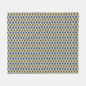 Couverture Polaire DIAMONDES bleu doré (Devant (Horizontal))