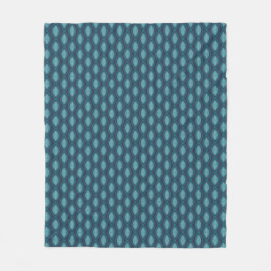 Couverture Polaire Diatom Algue Ogee Blue Fleece Blanche
