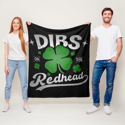 Couverture Polaire Dibs On The Redhead Funny St Patrick's Day (En situation)