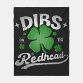 Couverture Polaire Dibs On The Redhead Funny St Patrick's Day (Devant)