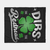 Couverture Polaire Dibs On The Redhead Funny St Patrick's Day (Devant (Horizontal))