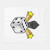 Couverture Polaire Dice au Poker avec pique et étoiles (Devant (Horizontal))