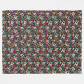 Couverture Polaire Dice crâne rose couronne jeu excentrique motif (Devant (Horizontal))