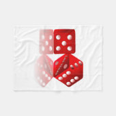 Couverture Polaire Dice rouge de Las Vegas (Devant (Horizontal))
