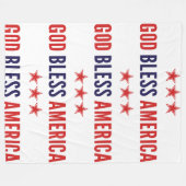 Couverture Polaire Dieu bénisse l'Amérique (Devant (Horizontal))