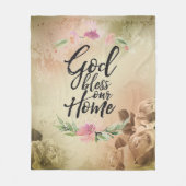 Couverture Polaire Dieu bénisse notre maison (Devant)